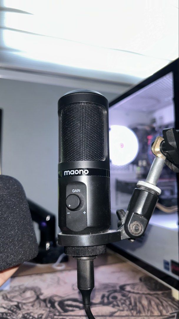 🎙️ Maono AU-PM461TR USB Microphone set (Category: Microphones) located in Antipolo. Submitted by jjoolian (Listing ID 1468970207, Image 2). Description: 🎙️ Maono AU-PM461TR USB Microphone Bundle Condition: Good as new / Fully functional Reason for Selling (RFS): Not using anymore 📦 Inclusions - Maono AU-PM461TR USB Microphone + USB Cable - Adjustable Black Mic Boom Arm (replaces the original small tripod stand) - Foam Windscreen / Pop Filter C