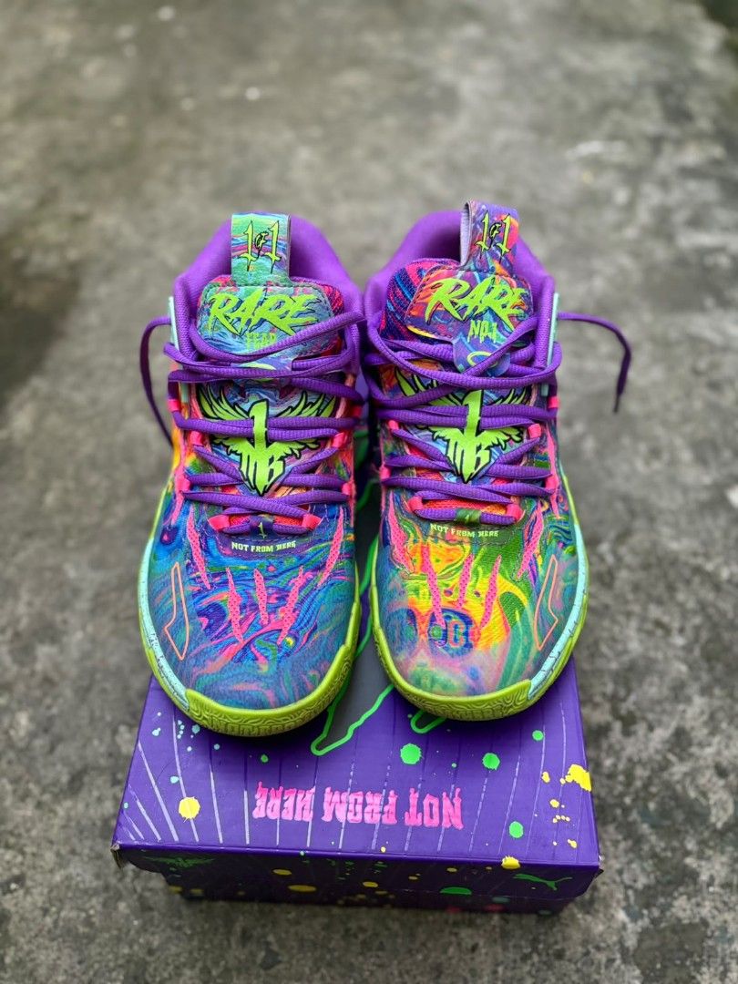 🔥 Puma MB.03 "Toxicc (Category: Sneakers) located in San Pedro. Submitted by lucky.pasaylo (Listing ID 1468931010, Image 2). Description: 🔥 SLIGHTLY USED: Puma MB.03 "Toxic" (LaMelo Ball) 🔥 Fresh from Florida, USA! Only worn slightly, excellent condition. 👟 SIZING: • US 5.5Y (Fits Women's 6.5 - 7) • UK 4.5 | EUR 37.5 | 23.5 CM ✨ CONDITION: • Slightly Used / Court-Ready Condition • Vivid colors, pristine graphics, and excellent tread remaining