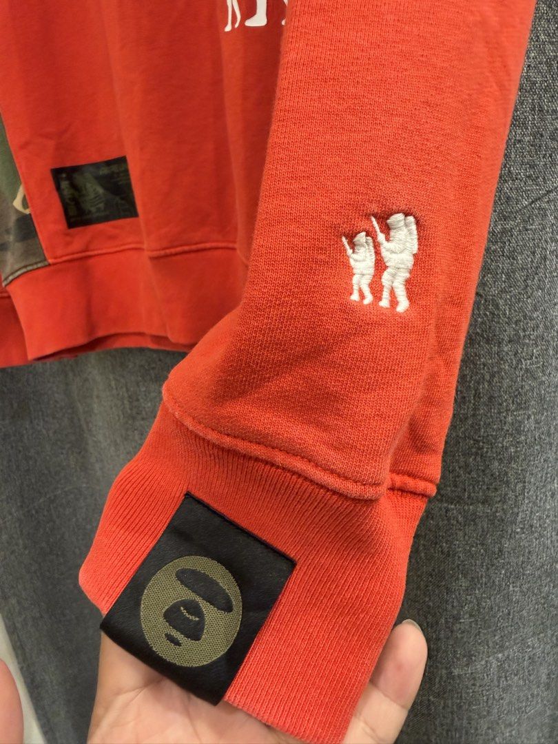 Aape (Authentic) (Category: Coats, Jackets and Outerwear) located in Quezon City. Submitted by macleen17 (Listing ID 1469014242, Image 2). Description: Aape Size M Excellent Condition Red Color Camo Design design Big Sleeve Tag .