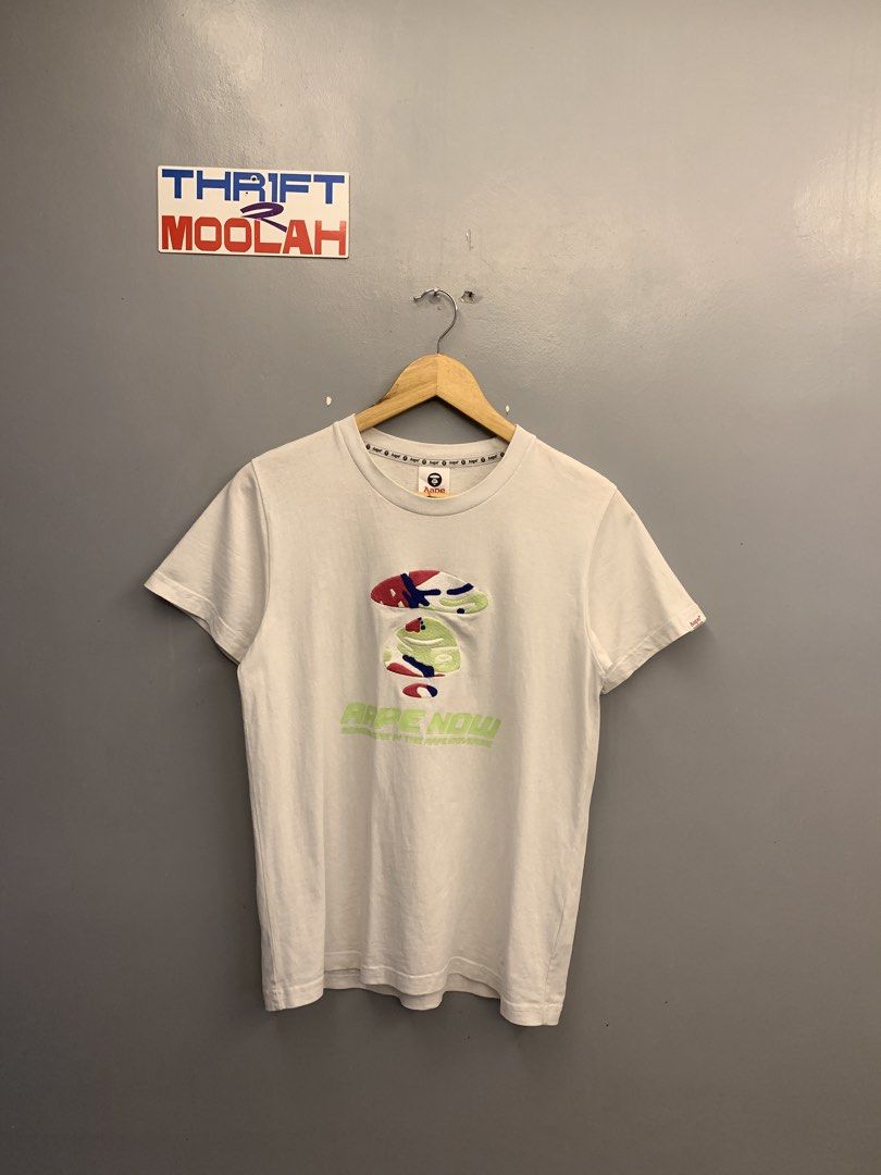 AAPE BY A BATHING APE EMBROIDERED TEE (Category: Tshirts & Polo Shirts ) located in Cavite. Submitted by thrift2moolah (Listing ID 1468979567, Image 1). Description: - AAPE BY A BATHING APE EMBROIDERED TEE Size S on tag 18/25 Excellent condition 9/10 Color rate Needwash only 750 plus sf .