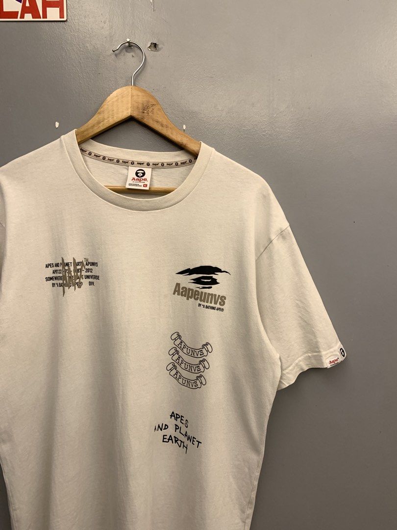 AAPE MIXED CAMOU MOON FACE IVORY TEE (Category: Tshirts & Polo Shirts ) located in Cavite. Submitted by thrift2moolah (Listing ID 1468980110, Image 3). Description: AAPE MIXED CAMOU MOON FACE IVORY TEE Size XL on tag 21-22/28 Excellent condition 9/10 Color rate Needwash only 850 plus sf.