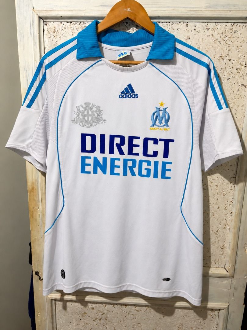 Adidas - 2008/09 Olympique de Marseille (Category: Formal Shirts) located in Caloocan City. Submitted by blackrainxd (Listing ID 1469003537, Image 1). Description: Excellent Condition Size XL Width 21 Length 28 Color rate 9/10 Crack prints, cut tags, check last pic 450 + Shipping fee Tuguegarao City, Cagayan 📍 .