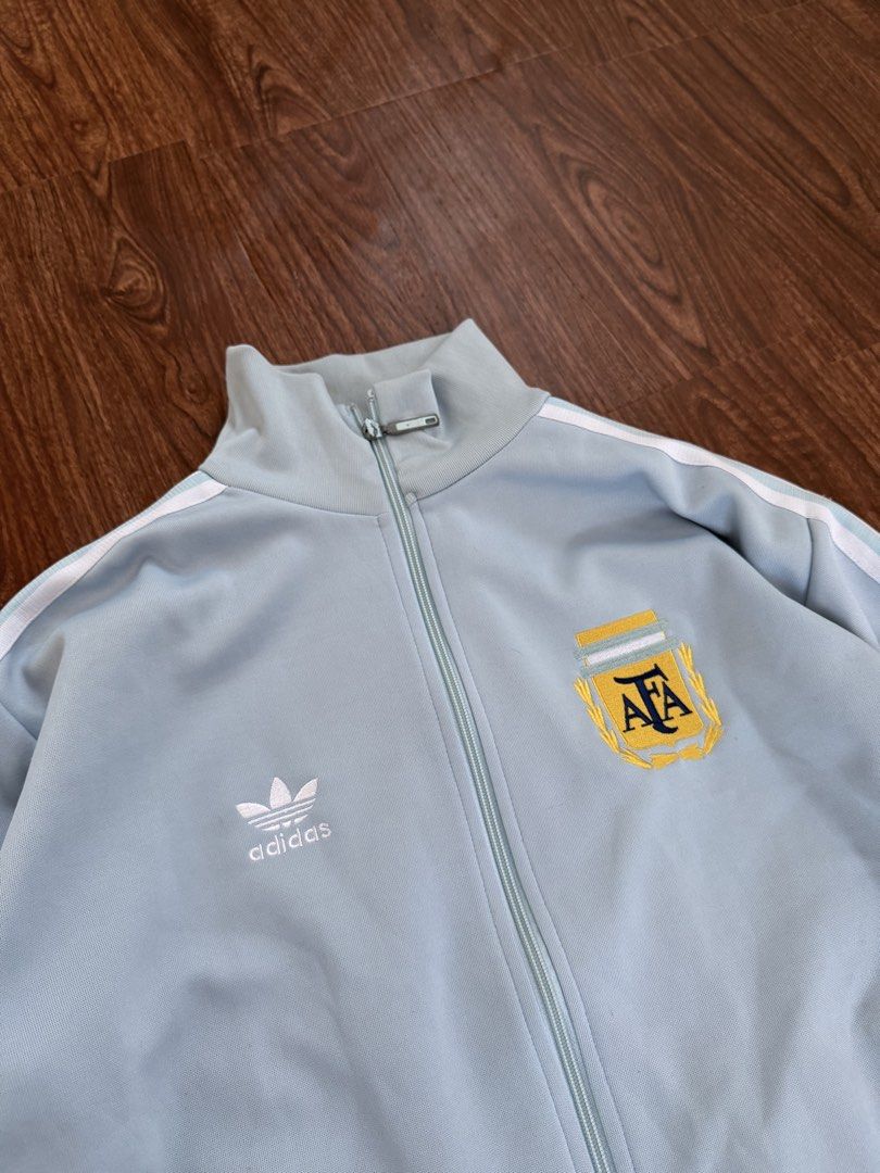 Adidas - Vintage Adidas AFA Track Jacket (Category: Coats, Jackets and Outerwear) located in Taguig. Submitted by shhhhselection (Listing ID 1469088053, Image 3). Description: “Vintage Adidas Argentina AFA Track Jacket” Authentic Large Width - 24” Length - 26” Excellent Condition No Issue 1498 Pesos Only!.