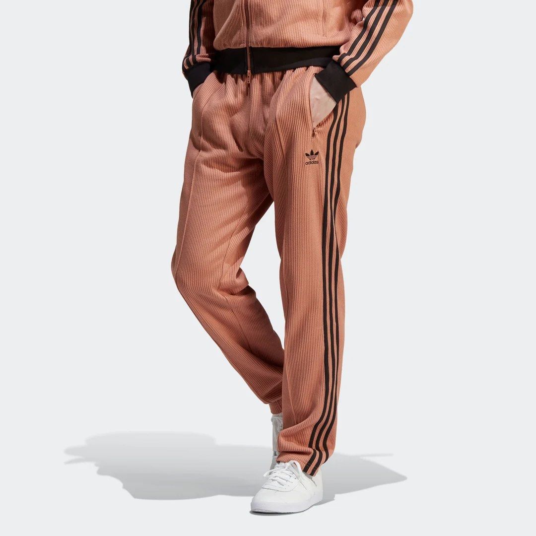 Adidas Adicolor Classic Waffle Beckenbauer Track Pants (Category: Joggers) located in Cavite. Submitted by onebeancent (Listing ID 1469073642, Image 1). Description: Size: Medium (32 to 36 Waisltine) Dimension: 37" Length | 7" Hem Color: Clay Strata Color Rate: 10/10 Issue: None Condition: Like new‼️ Price: 950 Additional Shipping Fee (J&T Medium Pouch) 125php Luzon 145php visayas 185php mindanao.