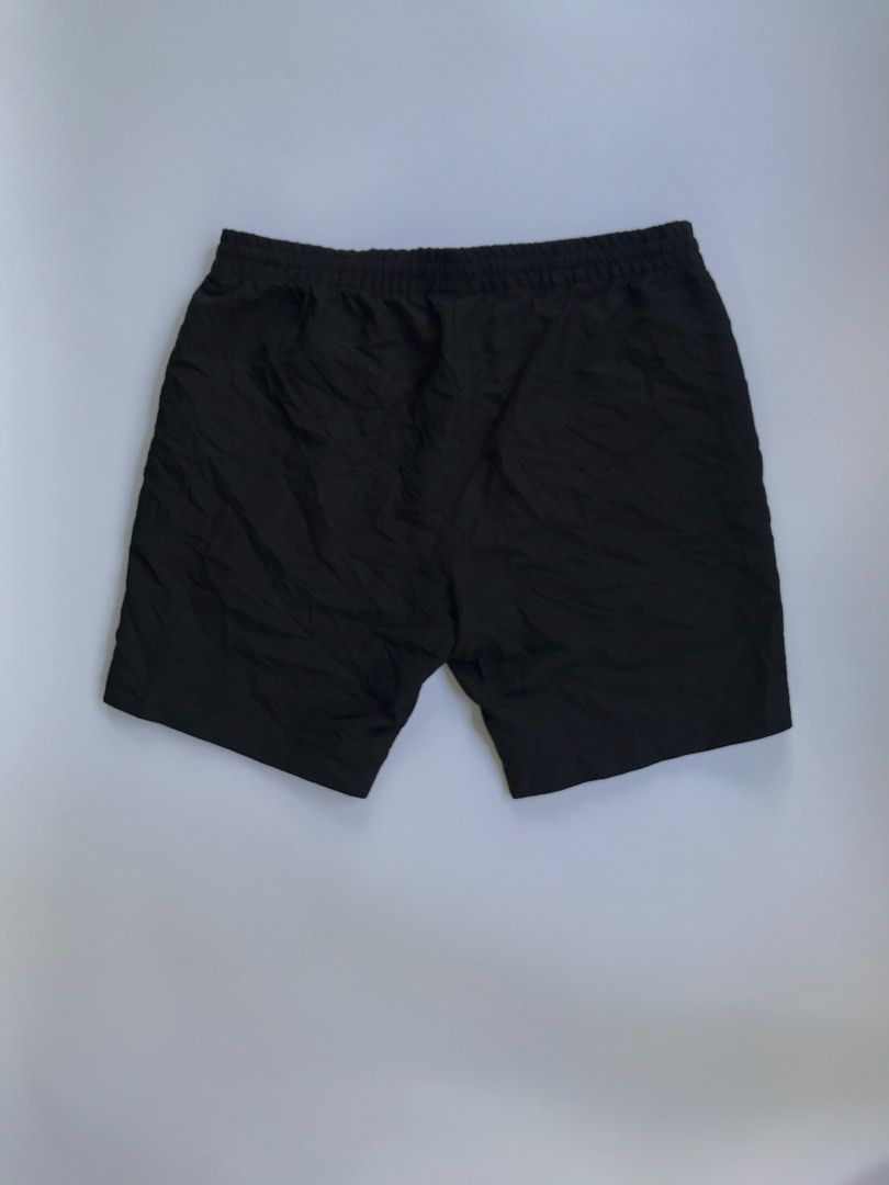 Adidas Black Athletic Shorts with Drawstring (Category: Shorts) located in Manila. Submitted by selme.finds (Listing ID 1468972731, Image 3). Description: - Brand: Adidas - Color: Classic Black - Features: Elastic waistband with adjustable drawstring, convenient side pockets - Design: Small white Adidas logo printed near the hem - Material: Lightweight and breathable, perfect for running, gym workouts, or casual wear - Condition: Good, solid shap