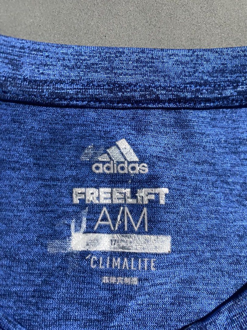 Adidas Dri Fit T shirt (Category: Activewear) located in Dumaguete. Submitted by darios_thrift (Listing ID 1469112834, Image 2). Description: Adidas T shirt ₱450 + sf Dimes : 20 x 26 Excellent condition ✅ Issue : None Need wash Color rate : 10/10 (Color may vary due to lighting).