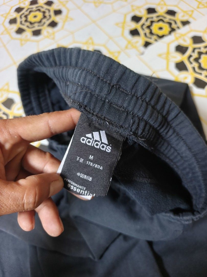 Adidas Performance Essentials Track Pants Black Size M (Category: Joggers) located in Manila. Submitted by yuzthrift (Listing ID 1469087689, Image 2). Description: ADIDAS BAGGY SWEAT PANTS ‎ ‎SIZE : MEDIUM ‎WAIST : 30 TO 36 ‎LENGTH : 40 ‎9.5/10 COLORATE ‎ ‎300PHP + SHIPPING.