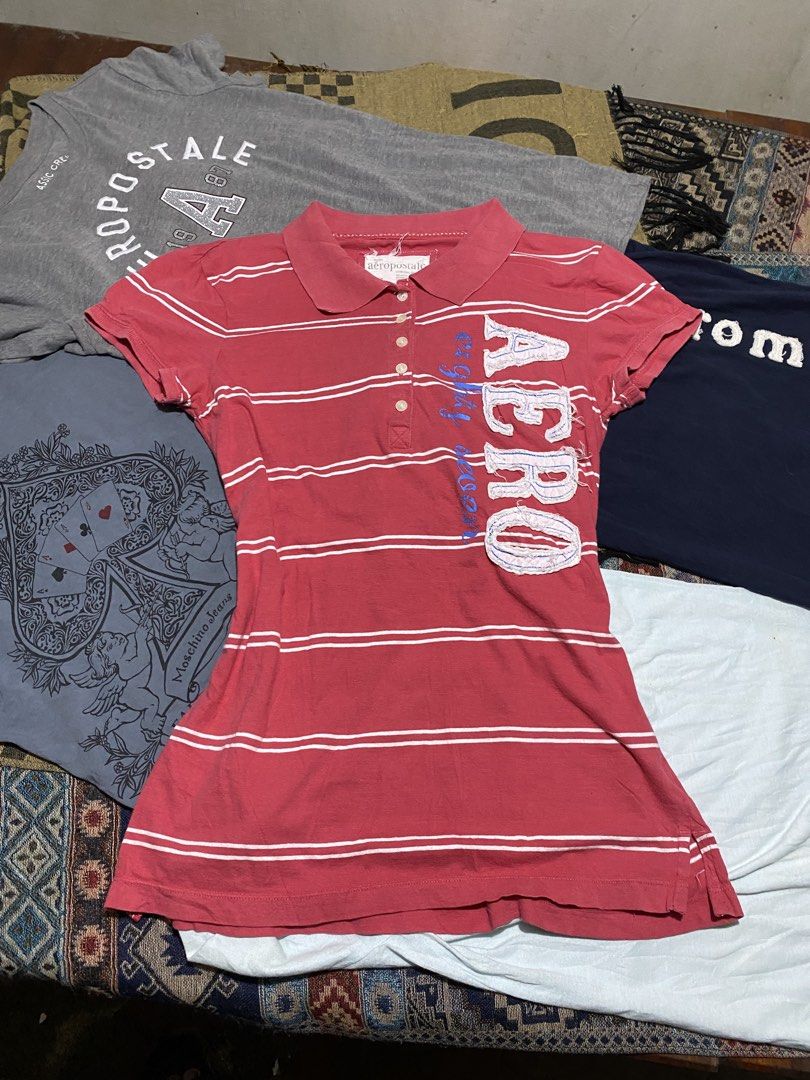 Aeropostale (Category: Blouses) located in Isabela. Submitted by islandsrelics (Listing ID 1469091180, Image 3). Description: Bundle Aeropostale, Abercrombie, Affliction and Moschino.