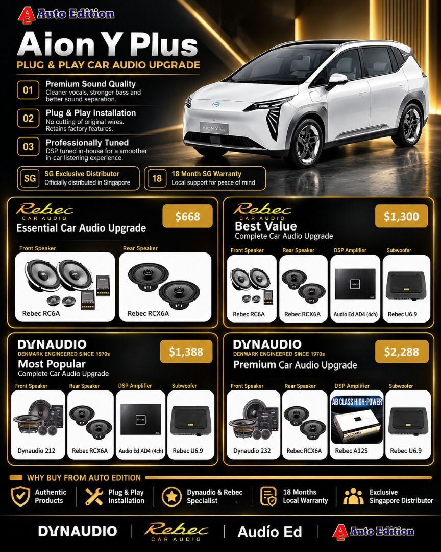 AION UT, V, Y Plus & GAC E9 Car Audio Upgrade – Dynaudio & Rebec | Plug ...
