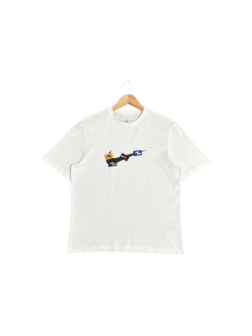 Air Jordan Jumpman Graphic Tee (Category: Tshirts & Polo Shirts ) located in Cavite. Submitted by gnthrift (Listing ID 1468935425, Image 1). Description: Air Jordan Tee Size: M on tag Dimes: 20x25 Color rate: 9.5/10 Complete tags Excellent condition Mine 380 + SF Location: Indang, Cavite Courier: J&T Express MOP: Gcash.