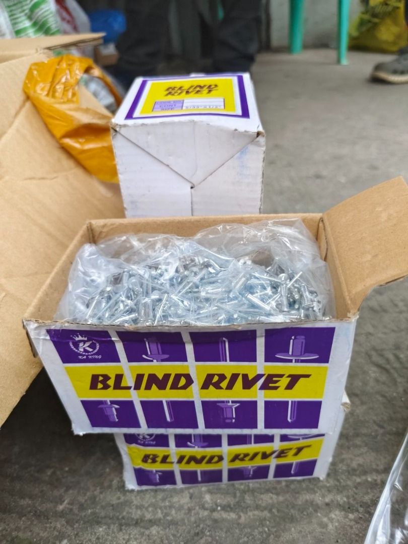 Aluminum Blind Rivet Specs: 4mm x 12mm (Category: Home Improvement Tools & Accessories) located in Manila. Submitted by 09171479278_elsie. (Listing ID 1469022456, Image 3). Description: Aluminum Blind Rivet Specs: 4mm x 12mm.
