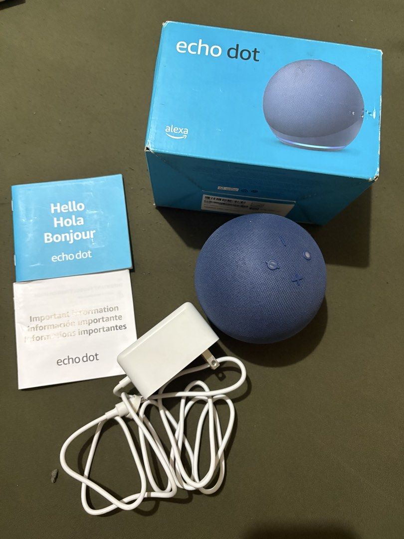 Amazon Echo Dot 5Th Generation Smart Speaker (Category: Soundbars, Speakers & Amplifiers) located in Paranaque City. Submitted by dkc22 (Listing ID 1469046326, Image 2). Description: Color: Deep Sea Blue .