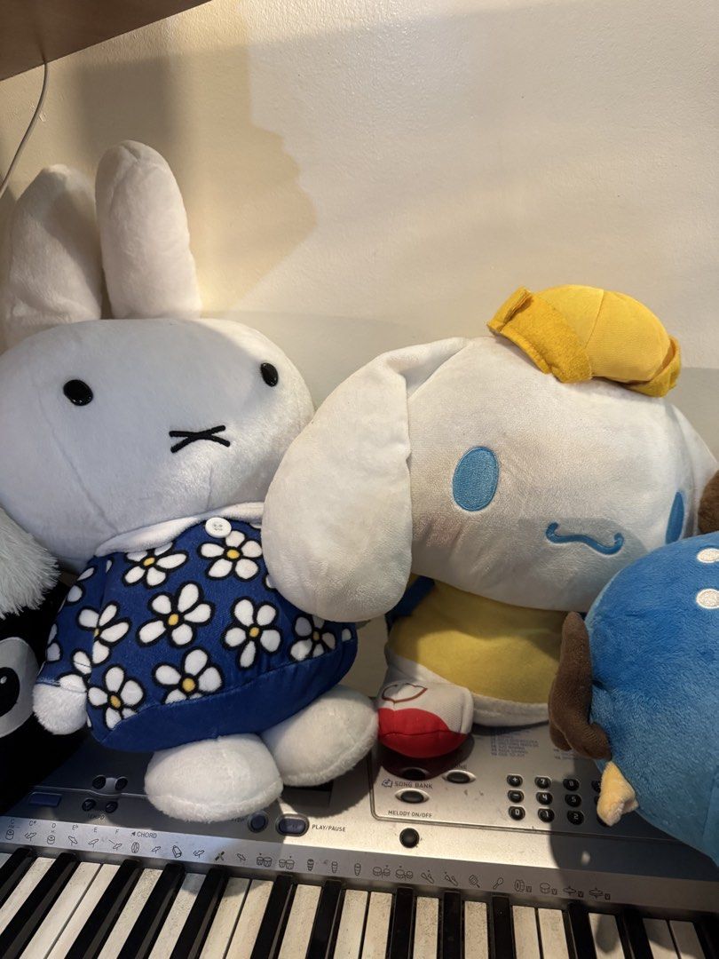 Anime and Character Plush Toy Collection (Category: Character Goods) located in Baguio. Submitted by mrnhjl (Listing ID 1469158936, Image 3). Description: - Cute plushies collection: Miffy, Cinnamoroll, Tony Tony Chopper, Pochacco, Shaun the Sheep, and Pokémon Mimikyu - Condition: Super soft, clean, and well-maintained - Perfect for anime and Sanrio fans, or toy collectors - Available to buy as a full bundle (1400) or individually (please message