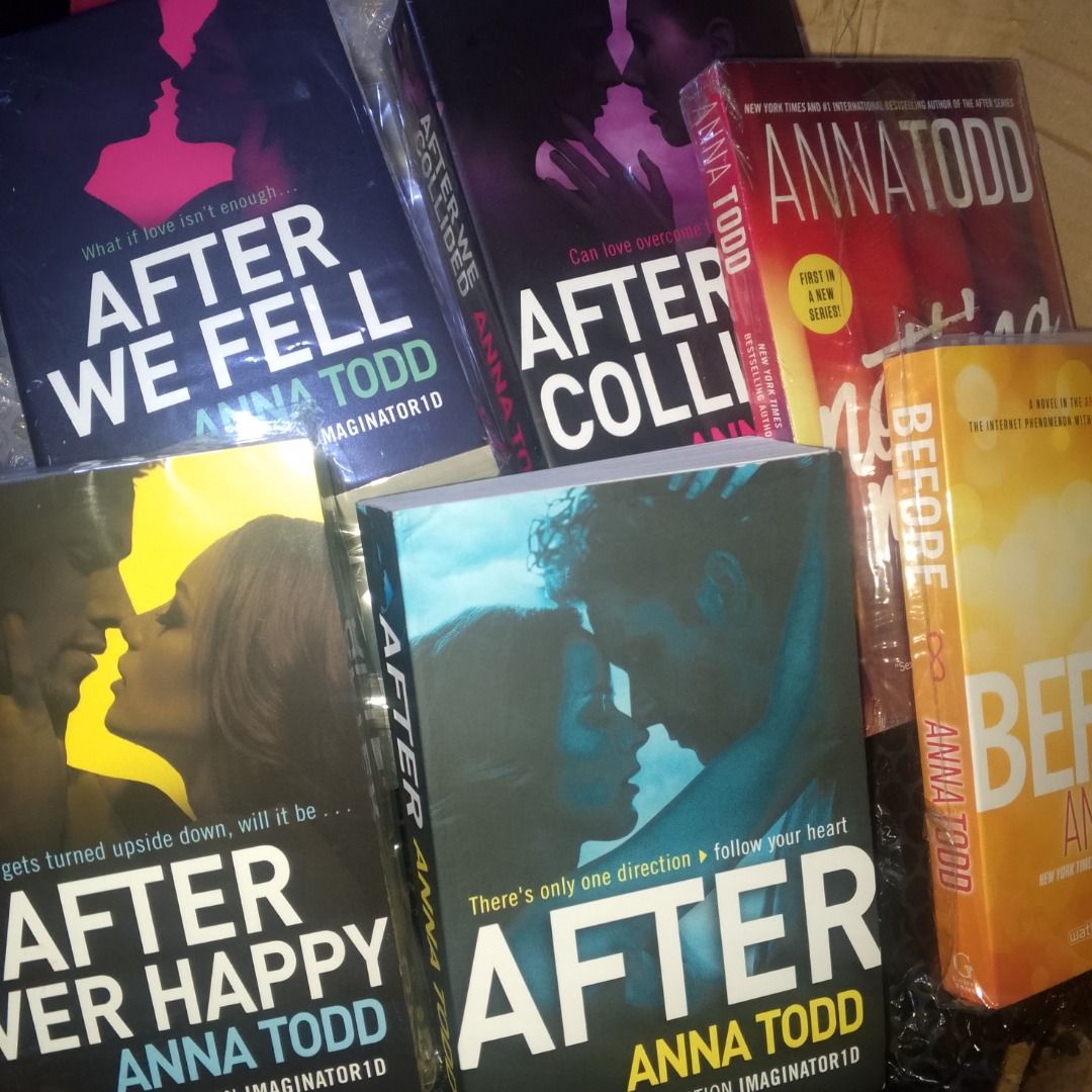 Anna Todd After Book Series Collection Set (Category: Storybooks) located in Sorsogon. Submitted by chelleeax (Listing ID 1469018975, Image 2). Description: 5 volume after serie, selling for 1,500 only! With free Nothing More - Complete 6-book collection of the hit After series by Anna Todd - Titles included: After, After We Collided, After We Fell, After Ever Happy, Before, and Nothing More - Paperback editions, perfect for romance and YA fans -