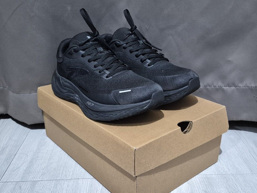 Anta PG7 Travel 'Triple Black' (Category: Sneakers) located in Quezon City. Submitted by jmarcocesguerra (Listing ID 1469128786, Image 2). Description: SIZING: • US 8 Women's / US 6.5 Men's / EUR 39 / UK 5.5 / CHN 245 ADDITIONAL DETAILS: • Black color • Art No. 1224F5546-6 • Bought brand new from Anta Philippines (Orange App) Mall, can provide proof of transactions if needed • Breathable A-WEB mesh / TPU support upper • Full-length PG7 midsole re