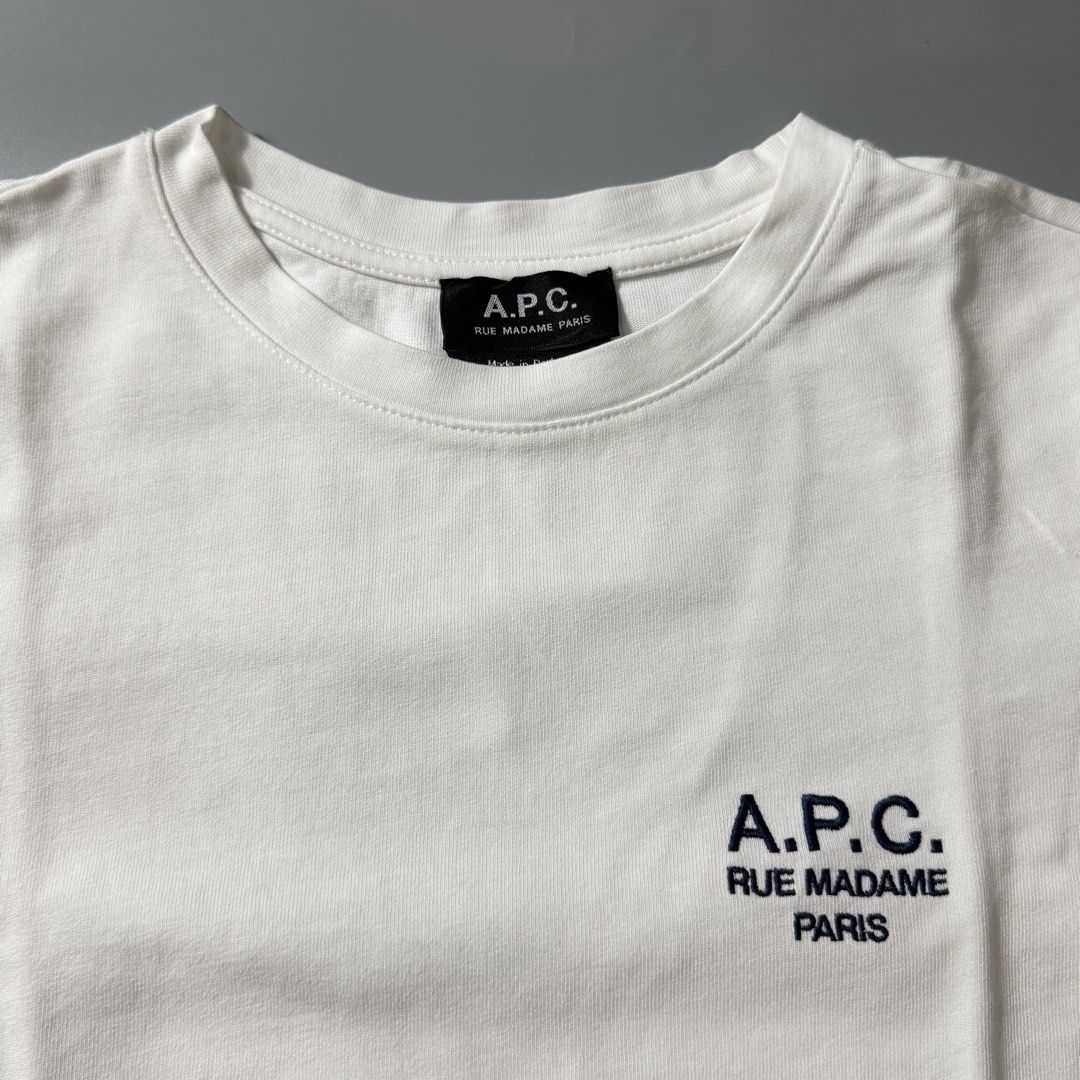 APC DENISE WHITE TEE (Category: Shirts) located in Dagupan City. Submitted by dgp.plvg (Listing ID 1468954351, Image 2). Description: APC DENISE WHITE TEE Size: Small Width: 17” Length: 23” Condition: good as new Issues: none. Mine: ₱3,000.