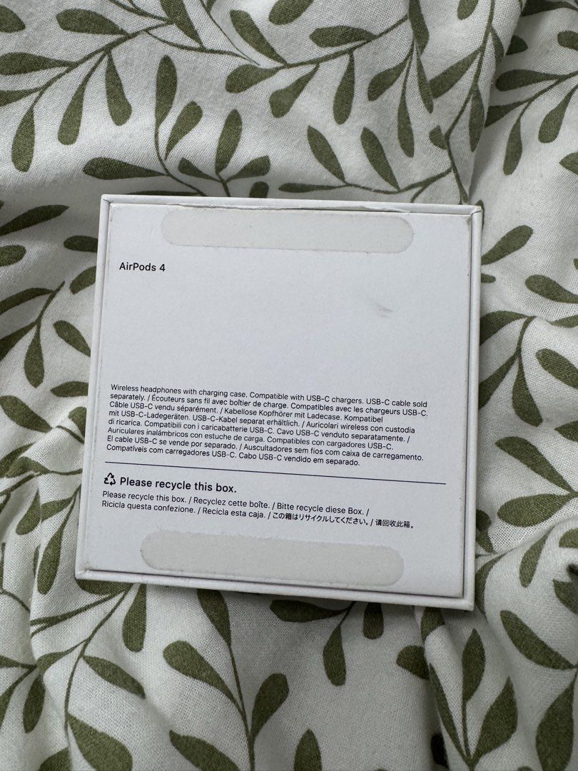Apple AirPods 4 (Non ANC) (Category: Earphones) located in Manila. Submitted by truecrit (Listing ID 1469104923, Image 2). Description: - Apple AirPods 4 wireless earbuds - Original box included - left airpod has dot or minimal dents (shown in photos) - sound quality and battery is good as new. (item bought in may 2026) - USB-C charging compatible - Clean inside and out.