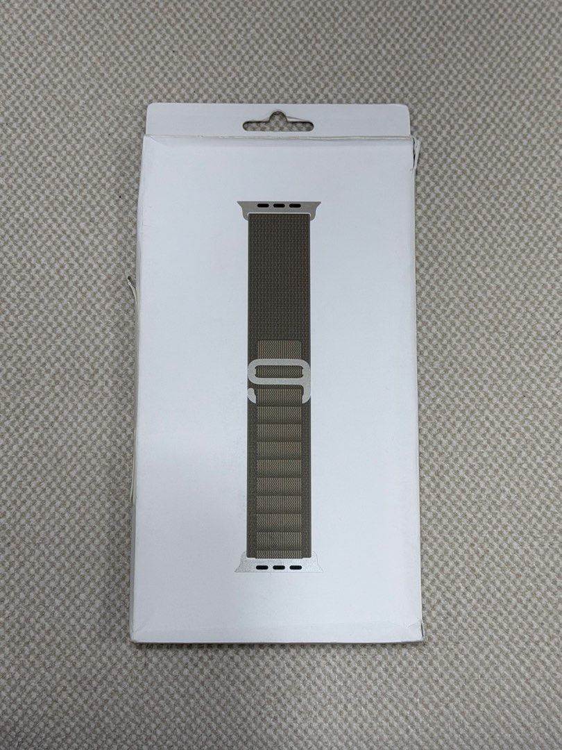 Apple Watch Ultra 49mm Alpine Loop (Category: Wearables & Smart Watches) located in Cainta. Submitted by vnty.thrift (Listing ID 1469100005, Image 2). Description: Apple Watch Ultra 49mm Olive Alpine Loop - Small- Natural Titanium Finish Details: • Compatibility: Apple Watch 44mm / 45mm / 46mm / 49mm • Color: Olive • Band Size: Small • Case Finish: Natural Titanium • Condition: Brand-new, sealed • Bought from Power Mac • Price: ₱1,799 (from ₱5,99