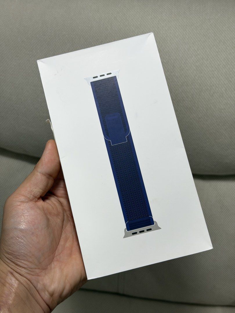 Apple Watch Ultra 49mm Trail Loop (Category: Wearables & Smart Watches) located in Cainta. Submitted by vnty.thrift (Listing ID 1469100938, Image 1). Description: Apple Watch Ultra 49mm Blue Trail Loop - S/M - Natural Titanium Finish Details: • Compatibility: Apple Watch 44mm / 45mm / 46mm / 49mm • Color: Blue • Band Size: S/M • Case Finish: Natural Titanium • Condition: Brand-new, sealed • Bought from Power Mac • Price: ₱1,799 (from ₱5,990 Inclu