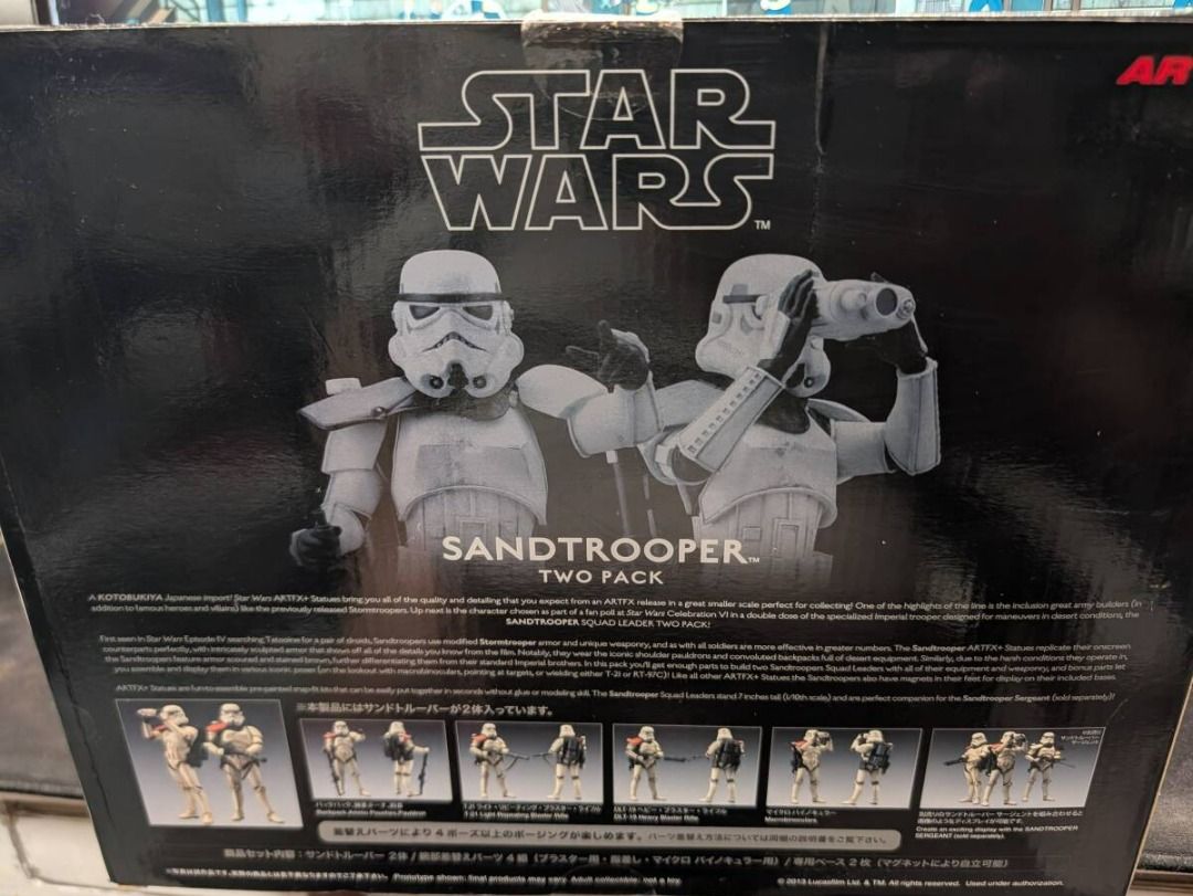 ARTFX+ Star Wars Sandtrooper 2-Pack – Unopened (Category: Figurines & Statues) located in Caloocan City. Submitted by letao_shopping_ph (Listing ID 1468940469, Image 2). Description: I purchased this on Amazon on its release date. I thought the trooper looked cool, but as I’m not particularly knowledgeable about figures, I just left it as is. It remains unopened. 🇯🇵 Interested in this item? Feel free to message us for more details. 🏷️ Product 