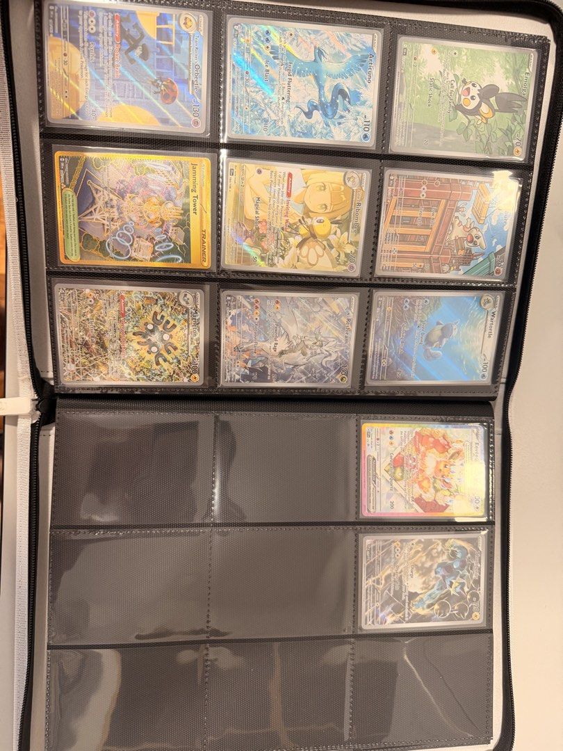 Assorted characters (Category: Raw Cards) located in Singapore. Submitted by lyxb94 (Listing ID 1469041011, Image 9). Description: Selling whole collection, include vaultx binder. Market value per collectr app = S$4,230 Fixed priced at 80% market value. What is included: - All cards in the photos (most valuable). - Additional 10 more pages in binder but no shown due to photo limit. - Additional $S 236 (market value) of EX cards..