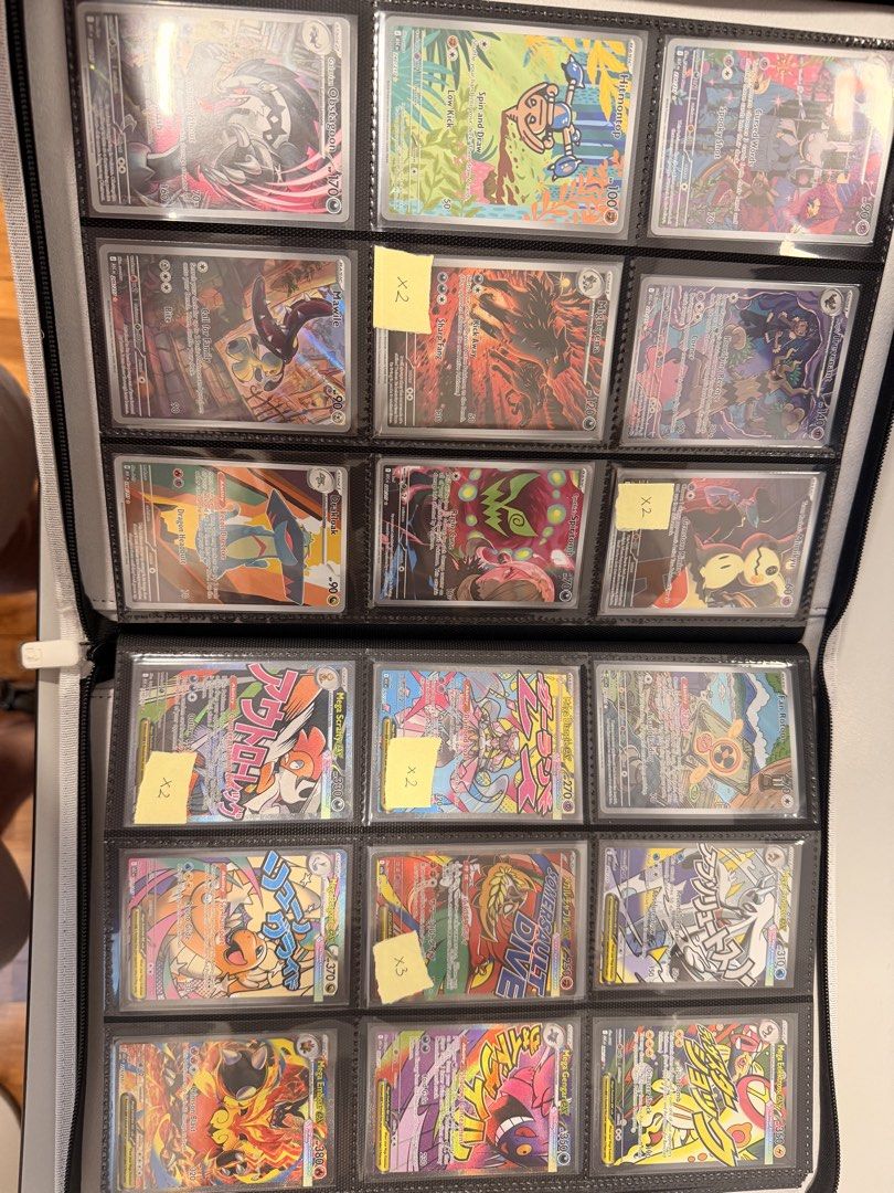 Assorted characters (Category: Raw Cards) located in Singapore. Submitted by lyxb94 (Listing ID 1469041011, Image 5). Description: Selling whole collection, include vaultx binder. Market value per collectr app = S$4,230 Fixed priced at 80% market value. What is included: - All cards in the photos (most valuable). - Additional 10 more pages in binder but no shown due to photo limit. - Additional $S 236 (market value) of EX cards..