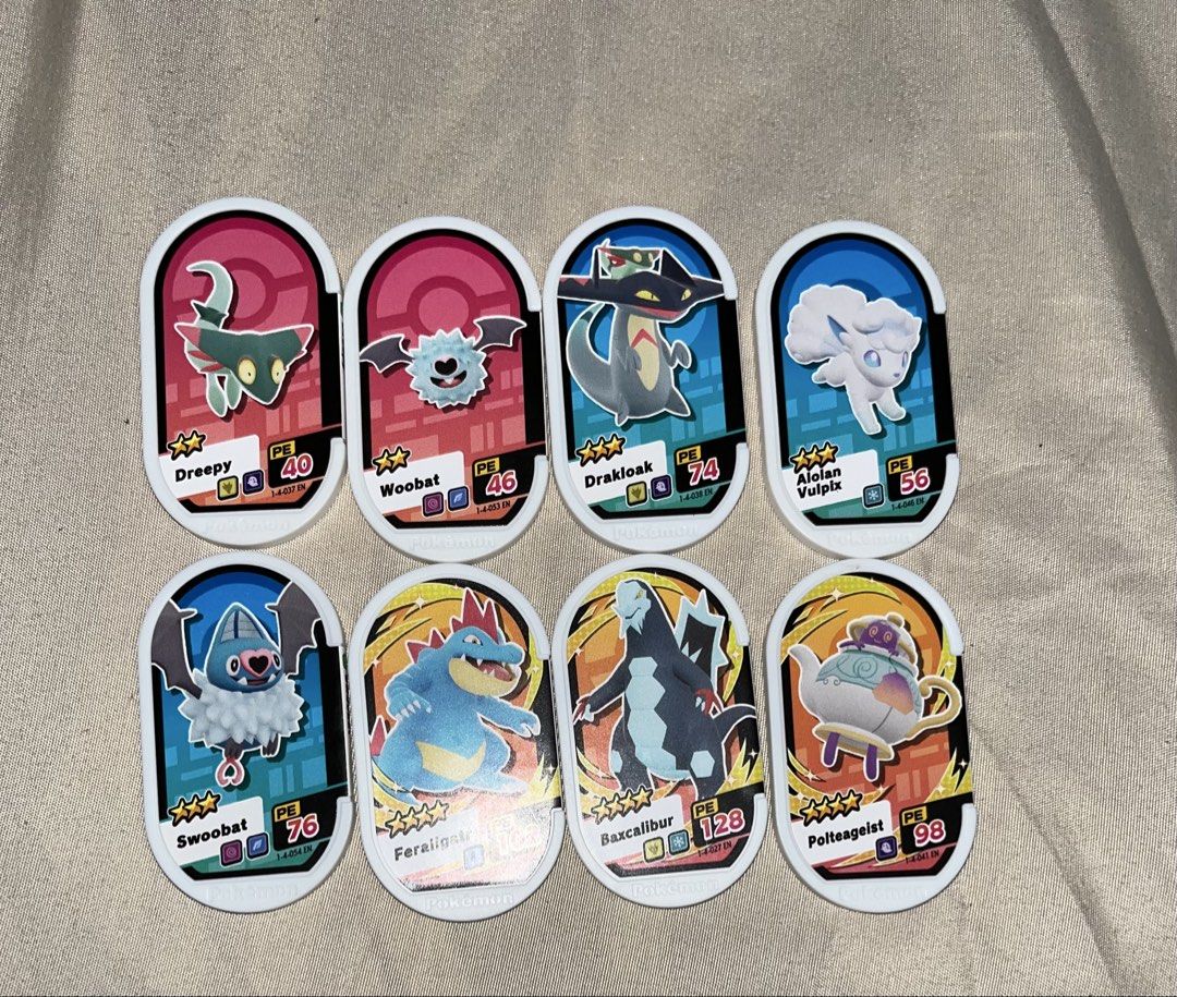 Assorted characters Pokemon tag (Category: Raw Singles) located in Manila. Submitted by vastriver.89dd10 (Listing ID 1468987608, Image 1). Description: RFS: declutter As pack for sel Nego on the price.