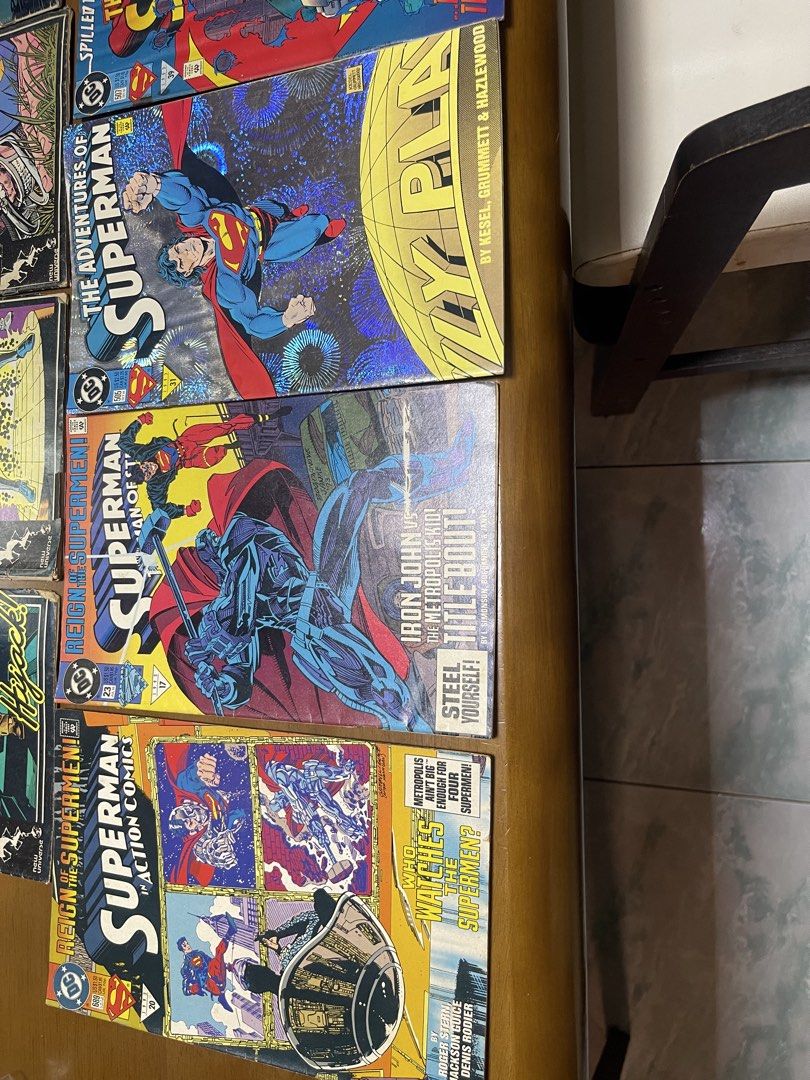 Assorted DC and Marvel Comic Books Lot 16pcs (Category: Comics & Manga) located in Manila. Submitted by chesterson1979. (Listing ID 1469118745, Image 3). Description: - Bundle of assorted DC and Marvel comic books - Features titles like Superman, Kickers Inc, Human Target, and Black Hood - Includes various issues and storylines from the 80s and 90s - Selling the entire lot together - Great addition to any comic book collection.