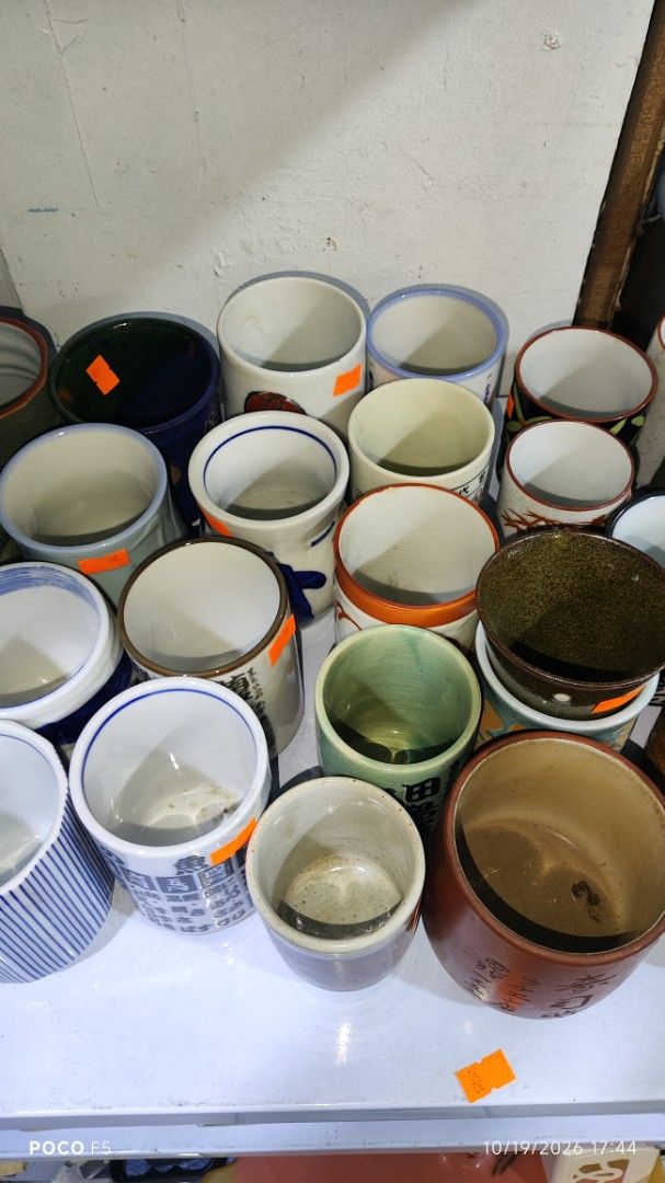 Assorted Japanese Ceramic Tea Cups Yunomi (50pcs) (Category: Coffee & Tea Tableware) located in Quezon City. Submitted by ralphralph (Listing ID 1469027550, Image 3). Description: Collection of traditional Japanese ceramic tea cups. Various styles, glazes, and patterns including blues, browns, greens, and crackle finishes. Sourced directly from Japan. Great for green tea, matcha, or everyday drinking. Multiple pieces available in different design