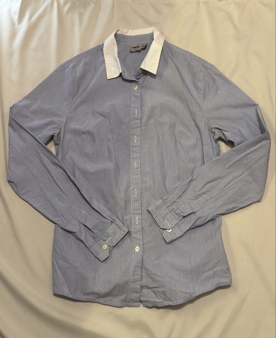 Assorted Long-Sleeve Button-Down Shirts Bundle (Category: Shirts) located in Manila. Submitted by purplehemmoxx (Listing ID 1469160623, Image 2). Description: - Bundle of 5 long-sleeve button-down shirts - Includes: coral pink (dual pockets), purple/dark plaid, white/grey plaid, light blue striped, and solid blue - Versatile mix of casual and smart styles - Great for layering and everyday wear - All items in good shape with fully working buttons 