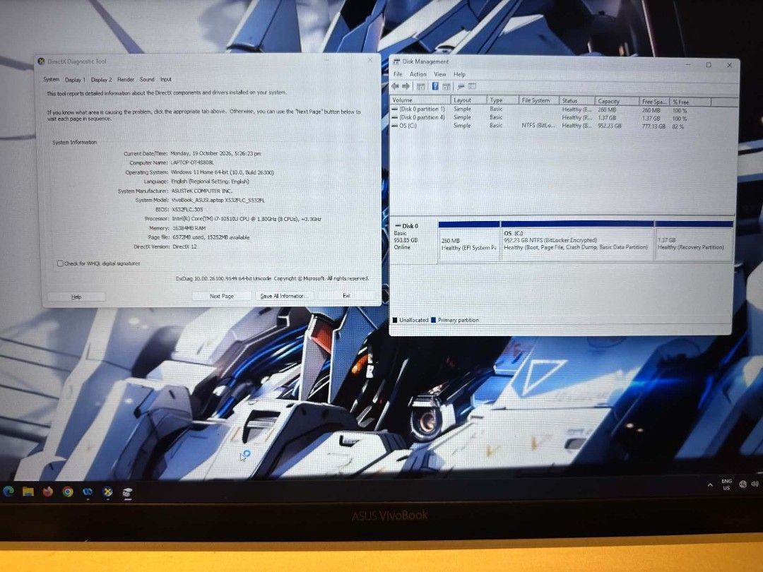 ASUS VIVOBOOK S15 (Category: Laptops & Notebooks) located in Pasig City. Submitted by erhecca.bear (Listing ID 1469079818, Image 3). Description: ASUS Vivobook S15 Quick Specs: - Intel core i7 10th gen - Intel UHD Graphics - 16GB RAM - 1TB SSD - NVIDIA GeForce MX250 (2gb) - ScreenPad (2nd touch screen trackpad) - 15.6 Inch Screen - White backlit keyboard - 60Hz Refresh rate Inclusion: - Unit Charger - Bag.