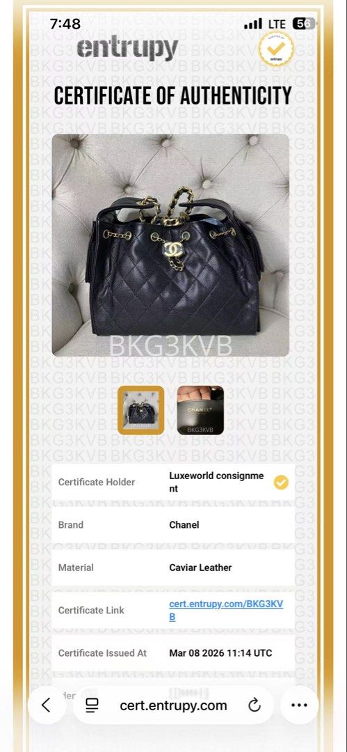 Authentic Chanel 25 small in GHW with entrupy certificate (Category: Luxury Bags & Wallets) located in Quezon City. Submitted by herluxe_official (Listing ID 1469143988, Image 1). Description: On hand available Can meet up Complete inclusions With box, dustbag Paper bag Complete papers and entrupy certificate .