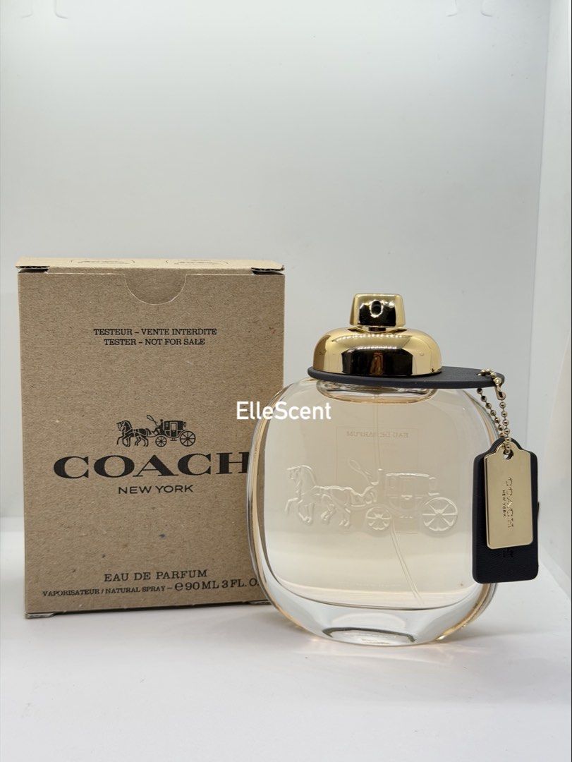 Authentic Coach Eau De Parfum Tester (Category: Fragrance & Deodorants) located in Mandaluyong City. Submitted by elle_scent (Listing ID 1469097587, Image 1). Description: COACH NEW YORK EAU DE PARFUM 90ml Eau De Parfum Tester Brandnew Authentic Coach New York Eau de Parfum, a sophisticated and elegant fragrance perfect for everyday wear! 🤍✨ 🌸 Scent Description: A beautiful feminine fragrance with a fresh, fruity, floral, and soft musky scent. 