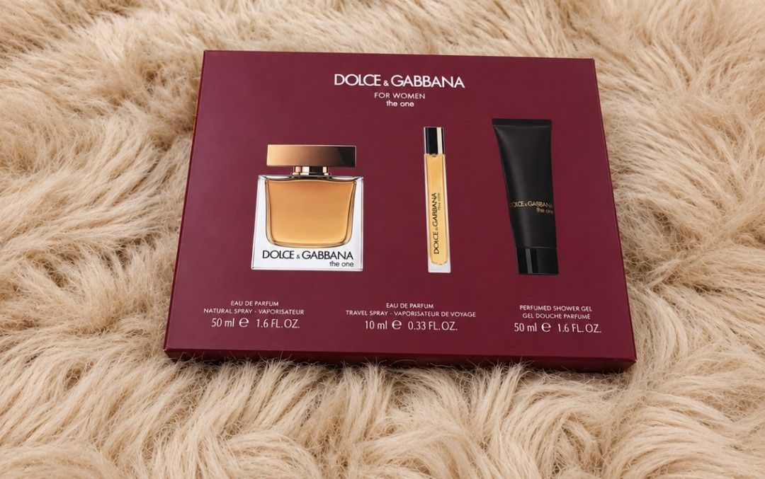 Authentic Dolce and Gabbana Gift The One Set (Category: Fragrance & Deodorants) located in La Trinidad. Submitted by designerluxeshop (Listing ID 1469056915, Image 1). Description: Brand-new Dolce and Gabbana the one gift set, 💯% original, in excellent condition, shipping is free, message us if interested, delivery is ready onhand.