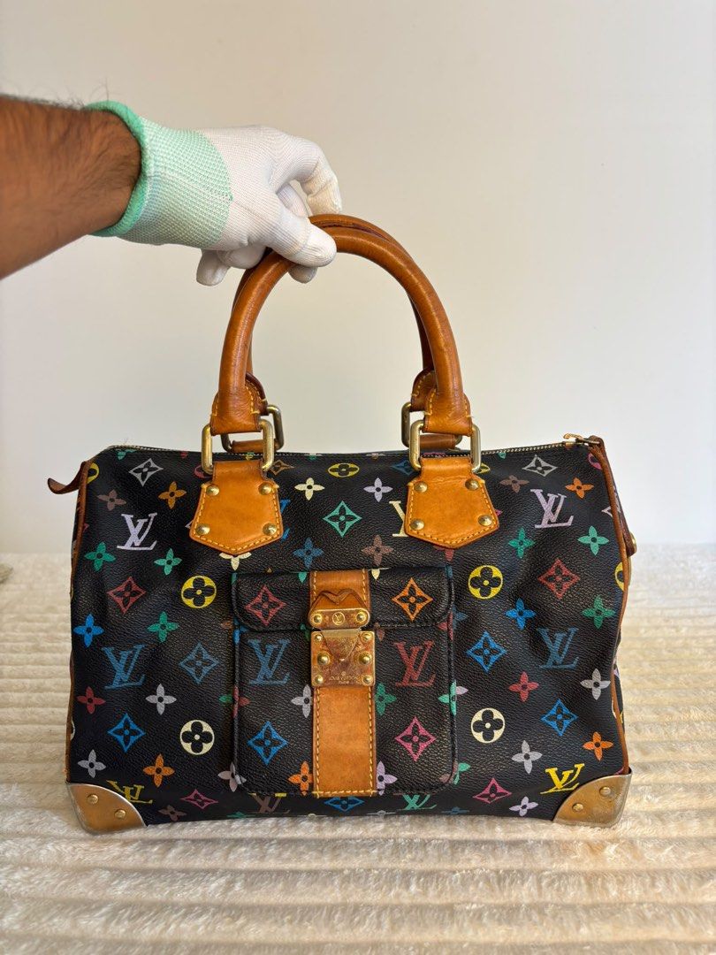 Authentic Louis Vuitton Murakami Multicolor Monogram Speedy 30 Handbag (Category: Luxury Bags & Wallets) located in San Juan, La Union. Submitted by xoxoluvmiffy (Listing ID 1469160834, Image 1). Description: slightly negotiable selling for a friend details: GA with COA intact date code/serial code with dust bag included issue: minimal hardware hairlines only mop: gcash .