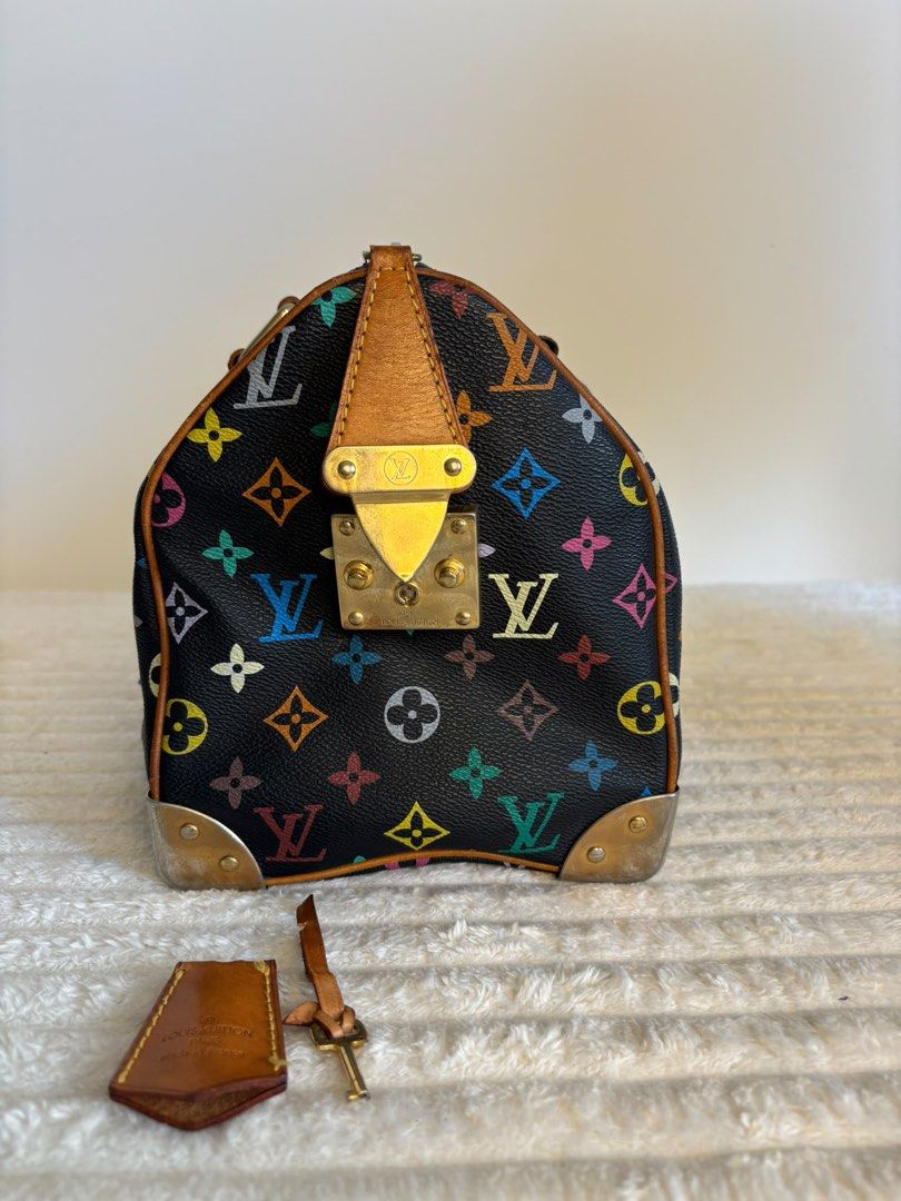 Authentic Louis Vuitton Murakami Multicolor Monogram Speedy 30 Handbag (Category: Luxury Bags & Wallets) located in San Juan, La Union. Submitted by xoxoluvmiffy (Listing ID 1469160834, Image 3). Description: slightly negotiable selling for a friend details: GA with COA intact date code/serial code with dust bag included issue: minimal hardware hairlines only mop: gcash .