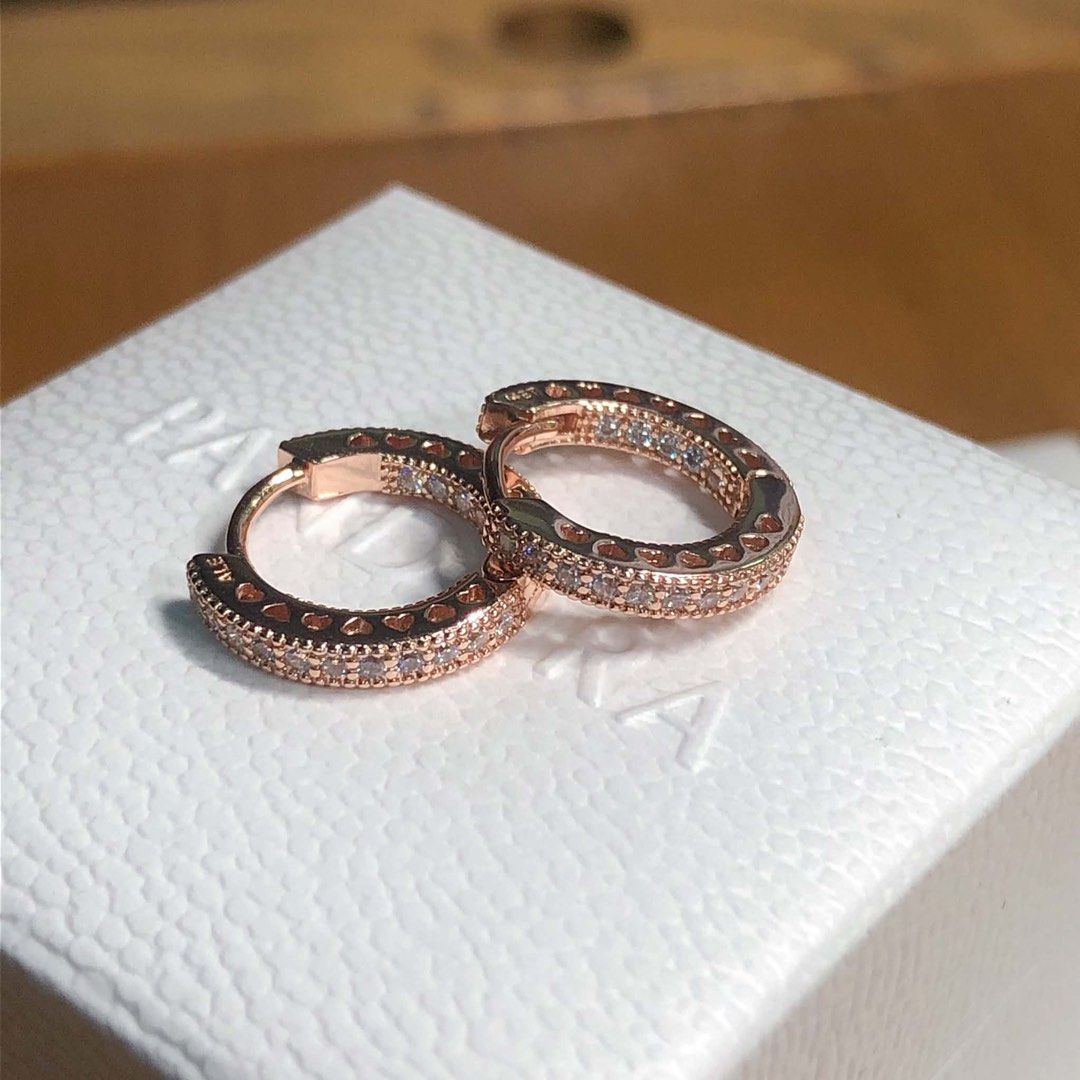 Authentic Pandora Pave Heart Hoop Earrings (Category: Earrings) located in Manila. Submitted by daintyjewels (Listing ID 1468994327, Image 1). Description: .