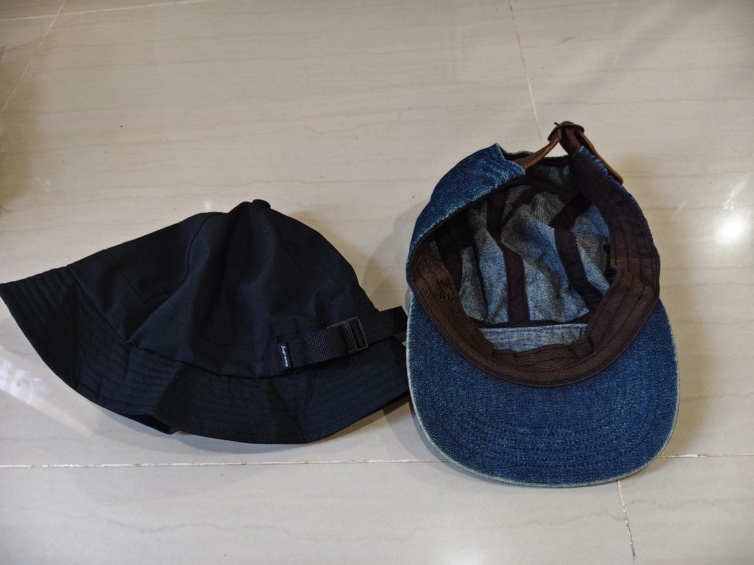 Authentic Supreme Hat & Bucket hat (Category: Caps & Hats) located in Iloilo. Submitted by branded-boy0422_16 (Listing ID 1468999959, Image 2). Description: both as new No issue Need washed only Bucket Hat Waterproof.