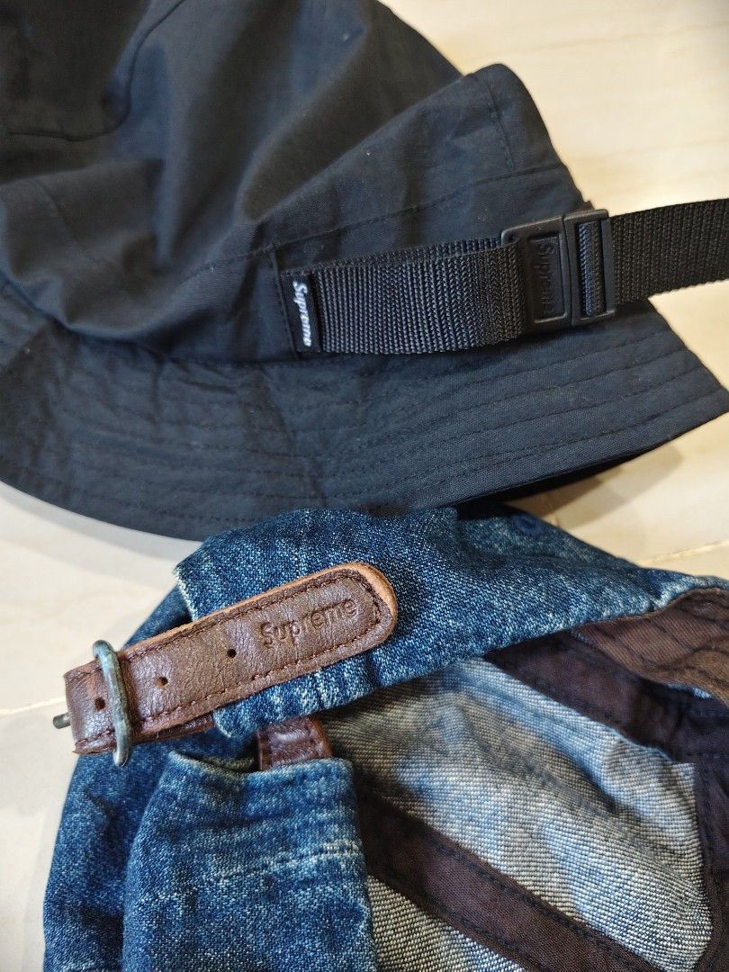 Authentic Supreme Hat & Bucket hat (Category: Caps & Hats) located in Iloilo. Submitted by branded-boy0422_16 (Listing ID 1468999959, Image 3). Description: both as new No issue Need washed only Bucket Hat Waterproof.