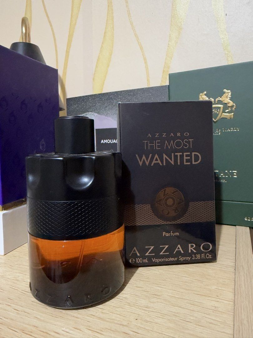 Azzaro The Most Wanted Parfum (Category: Fragrance & Deodorants) located in Makati City. Submitted by heyrods (Listing ID 1468963422, Image 1). Description: Decluttering 90/100ML Authentic 💯.
