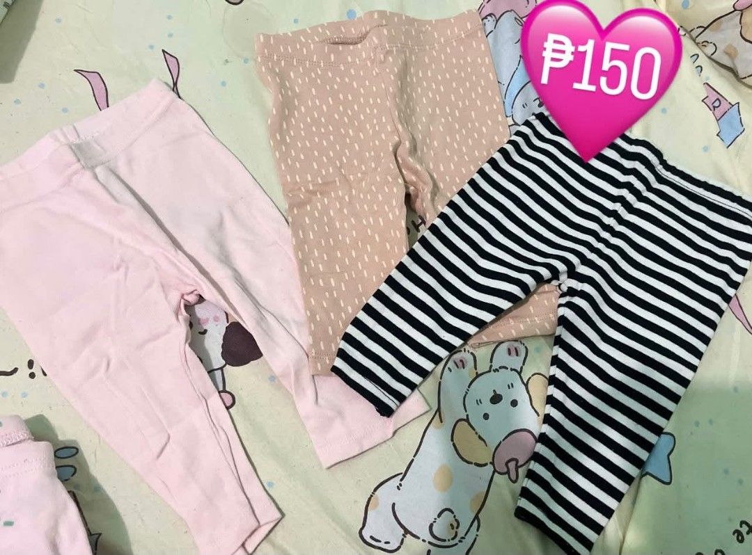 Baby Leggings branded (Category: Babies & Kids Fashion) located in Cavite. Submitted by impulsebuysbykhi (Listing ID 1469098826, Image 1). Description: Rarely Used like brand new! <3 3-4mos. Pekkle, Carter's .