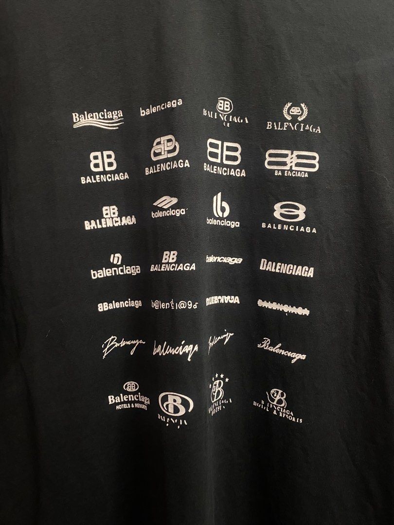 Balenciaga Script tee (Category: Luxury Apparel) located in Kalibo. Submitted by rvna23 (Listing ID 1468997132, Image 2). Description: Balenciaga Archives Logos 22 X 29 Vgood Condition .