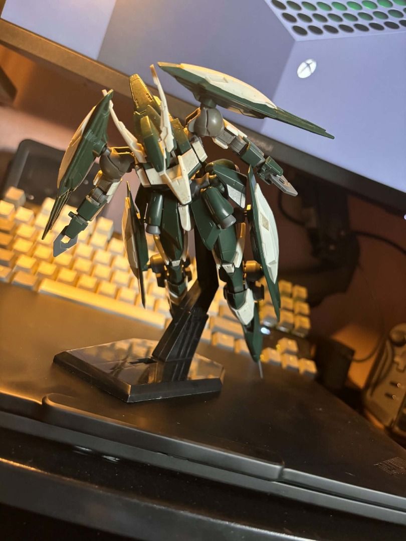 Bandai Gundam model kits action figures bundle Assorted WSIWYG (Category: Gundam & Model Kits) located in Taguig. Submitted by livehorse.8cf1df (Listing ID 1468954017, Image 1). Description: - Set of fully assembled and painted Bandai mecha action figures - Includes green, blue, and custom multi-colored robot models - Comes with display stands for easy setup - Includes extra armor parts and weapons as seen in photos - Ideal for custom displays or