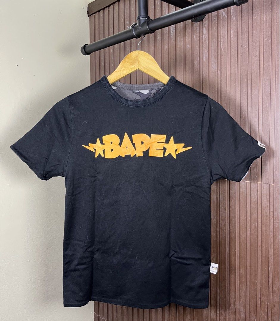 Bape OG Nigo Era Reversible Tee (Category: Tshirts & Polo Shirts ) located in Cabanatuan. Submitted by cabsygoods (Listing ID 1469062894, Image 2). Description: Bape OG Nigo Era Reversible Tee Authentic Width: 17 Length: 23 (Inches) Very good condition Issue cut washtag Color rate 9/10 Dm to purchase! 📩.