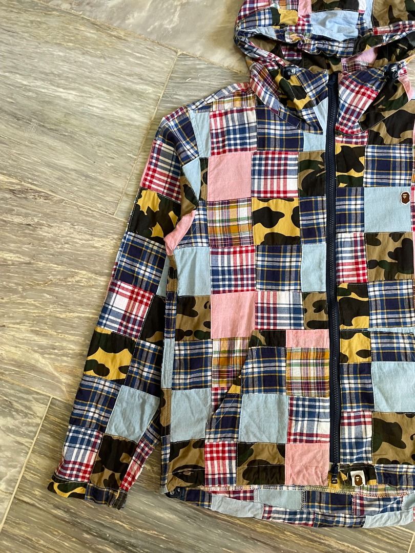 Bape Patchwork 1st Camo Zip-Up Hoodie (Category: Hoodies) located in Lucena. Submitted by 0174.archive (Listing ID 1468949320, Image 2). Description: very good used condition no flaws Actual Measurements (inches) Chest (pit to pit): 21.5 Length: 26.5 Shoulder:19 Sleeve: 27 Message before buying. Items are pre-loved / second hand used. Manage your expectations. Buy with confidence. No return no exchange..