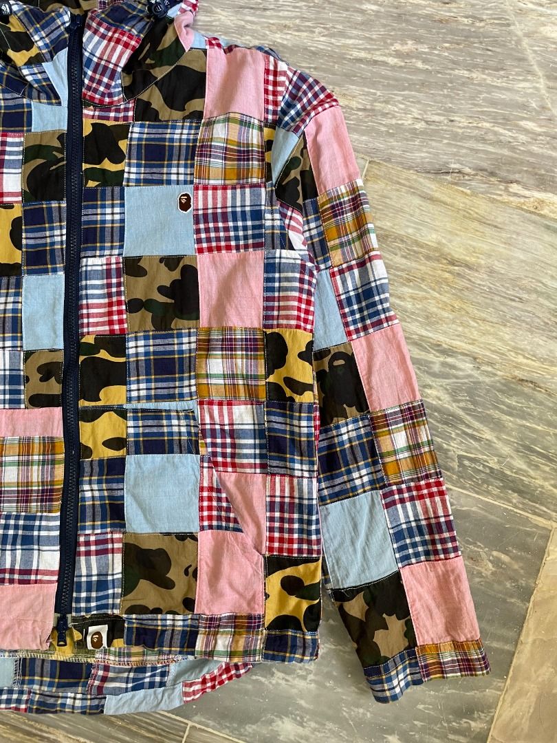 Bape Patchwork 1st Camo Zip-Up Hoodie (Category: Hoodies) located in Lucena. Submitted by 0174.archive (Listing ID 1468949320, Image 3). Description: very good used condition no flaws Actual Measurements (inches) Chest (pit to pit): 21.5 Length: 26.5 Shoulder:19 Sleeve: 27 Message before buying. Items are pre-loved / second hand used. Manage your expectations. Buy with confidence. No return no exchange..