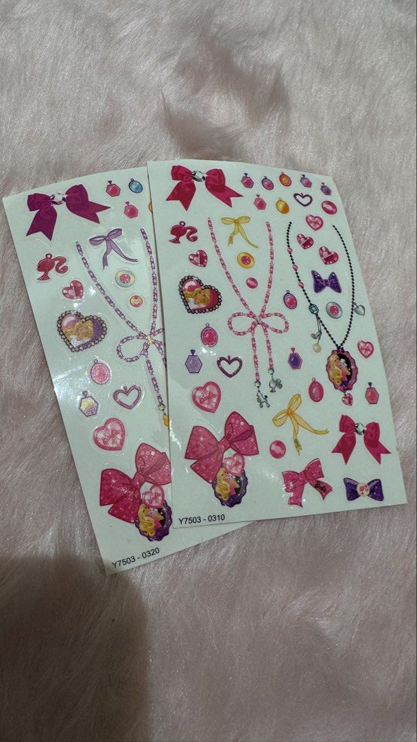 Barbie Decorative Stickers (Category: Craft Supplies & Tools) located in Mandaluyong City. Submitted by maelovestoshop (Listing ID 1469136865, Image 1). Description: 100 each.