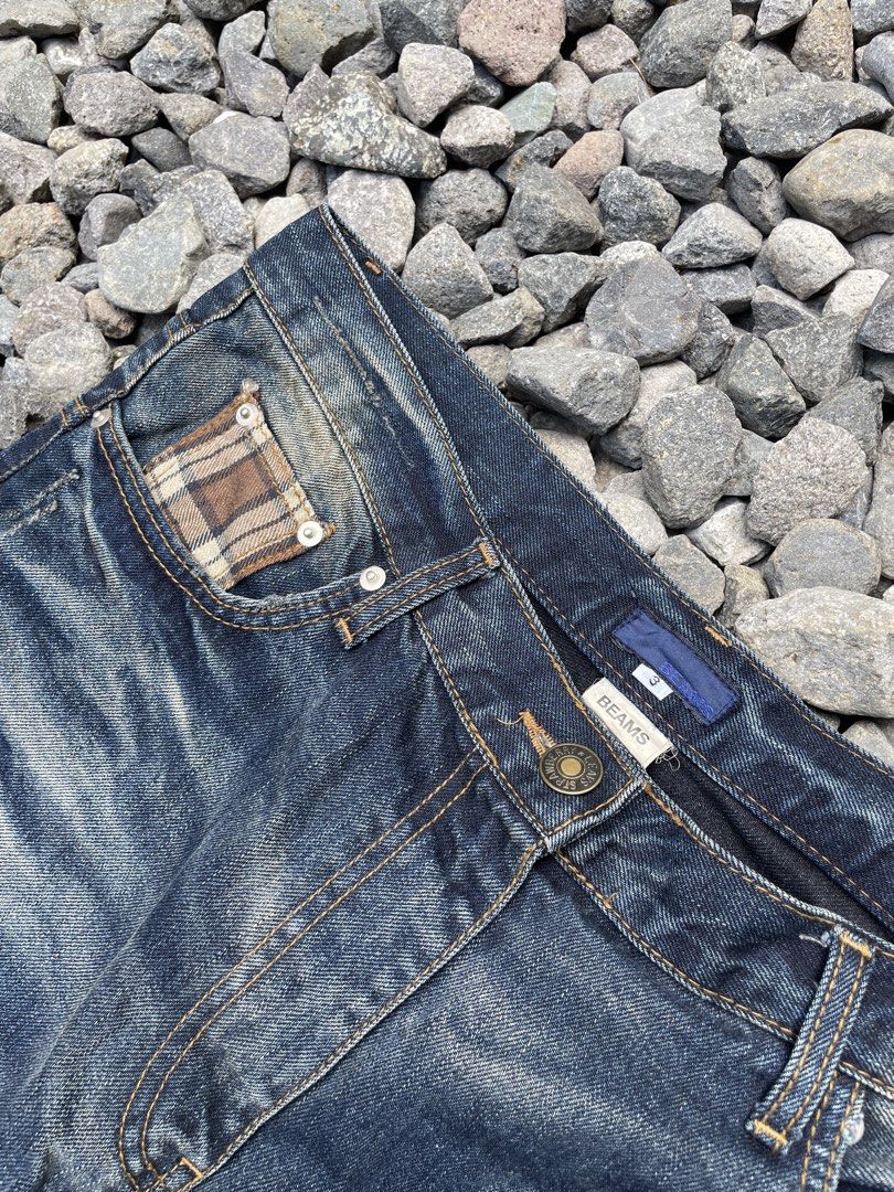 beams japan tattered jeans (Category: Luxury Apparel) located in Davao. Submitted by lwky_thrift (Listing ID 1468970513, Image 3). Description: beams japan tattered jeans Authentic Size: 3 Dimes: 33x43 Like New Condition .