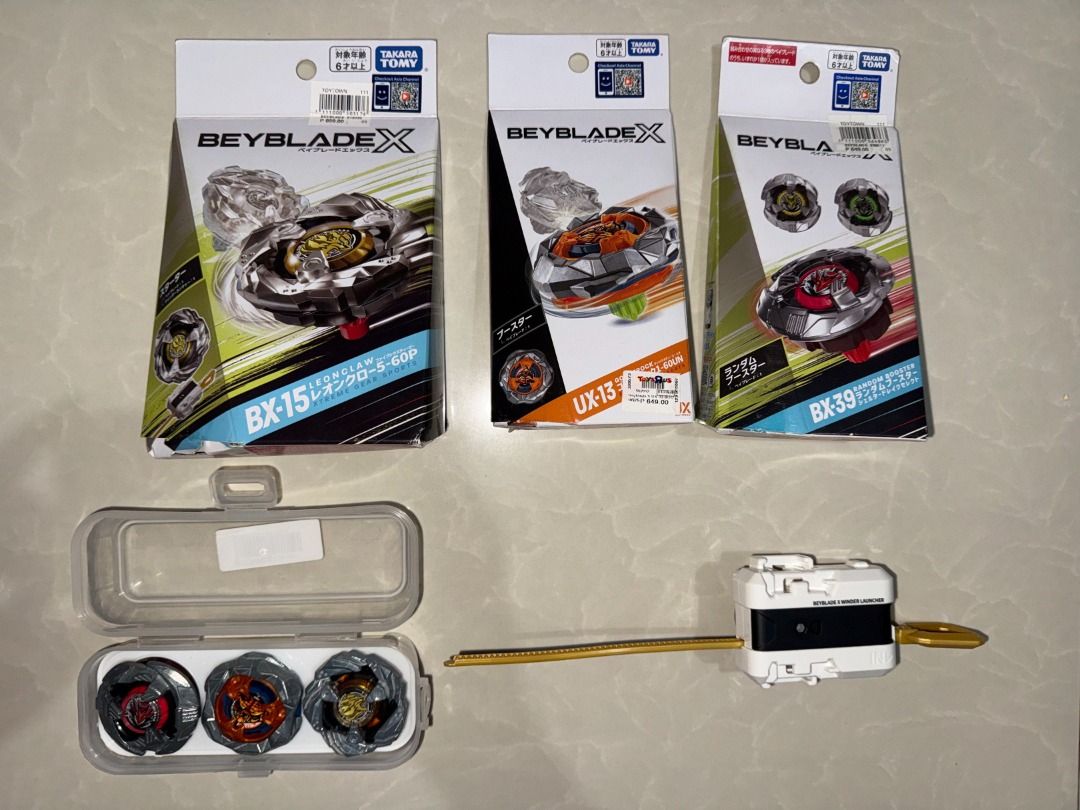 Beyblade X Bundle Bankee (Category: Action & Battle Toys) located in Manila. Submitted by dsc001 (Listing ID 1469011668, Image 1). Description: 📌 Item Details All with Bankee sticker Golemrock used twice Others unused, display only WYSIWYG (What You See Is What You Get) 📍 Meetup Locations Ermita or Sta. Ana, Manila 🚚 Delivery Grab or Lalamove Shipping fee c/o buyer.