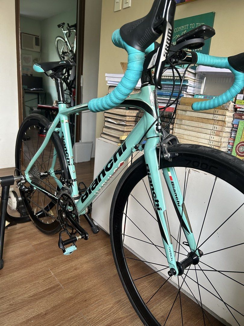 Bianchi Impulso RB (Category: Bicycles) located in Cainta. Submitted by vdg329 (Listing ID 1468963562, Image 1). Description: Bianchi Impulso model Size 52 toptube 49 seatube SRam Rival. 11 speed model Sti fd and rd Sram red cogs 11-32 Crank set fsa 50-34 170 arm Ultegra brake caliper Racework wheels Reparto cockpit Stem 110/hbar 42cm Sadle and seatpost With pedal Meetup: Lower Antipolo/Marikina area only.